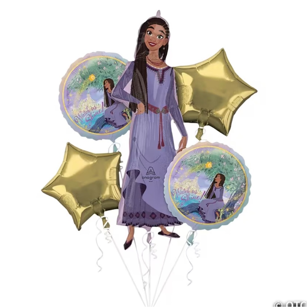 Disney Gold and Purple Princess Balloon Set